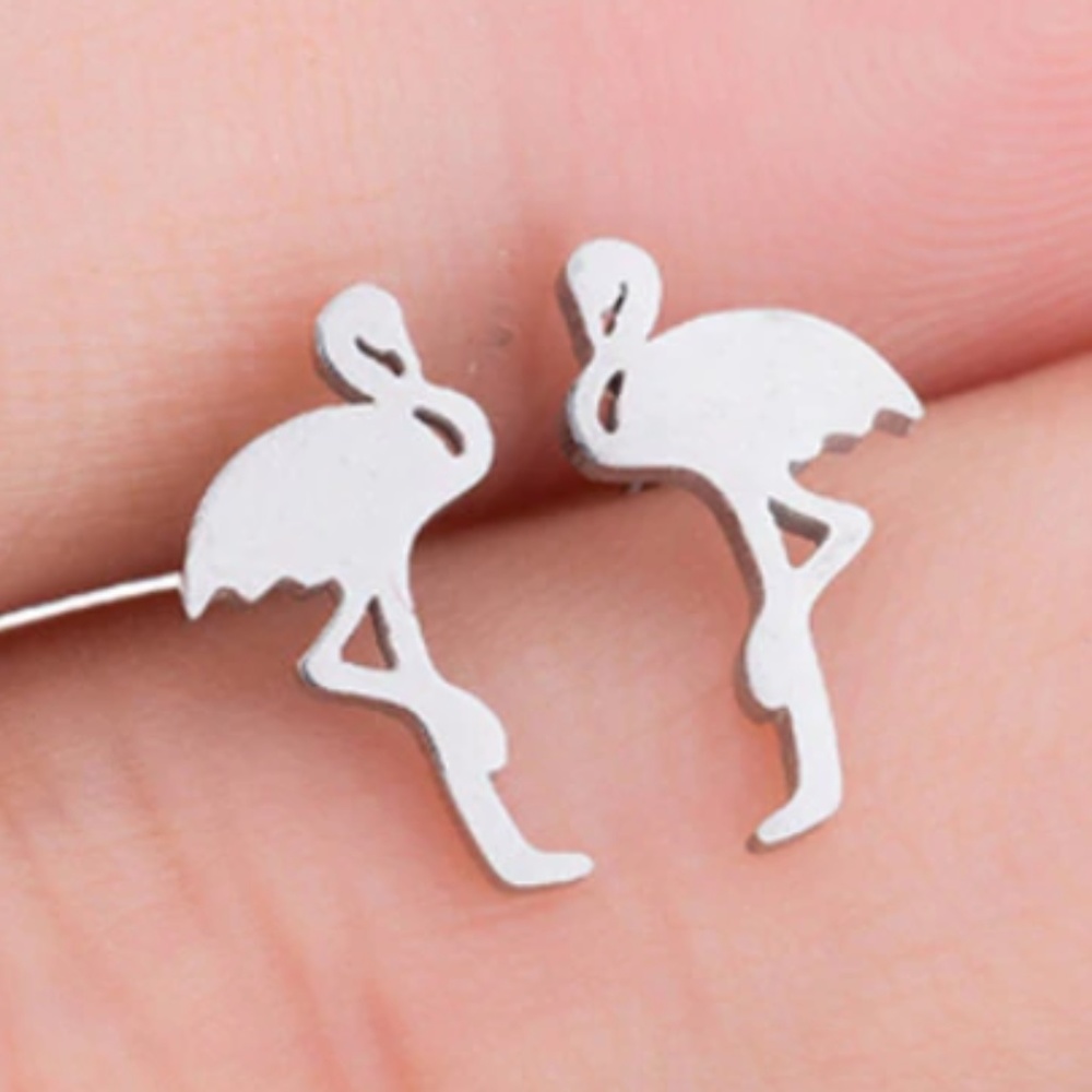 Stud flamingo shape Small earrings